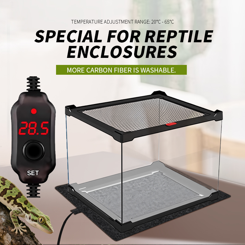 Alfombrilla calefactora para mascotas, terrario pequeño, accesorio de almohadilla calefactora para reptiles, nueva y mejorada