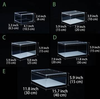 Recinto acrílico integrado para reptiles con tapa deslizante integrada: ideal para geckos y reptiles pequeños