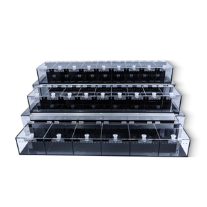 Exhibición acrílica de reptiles escaparate de 3 niveles para Expo