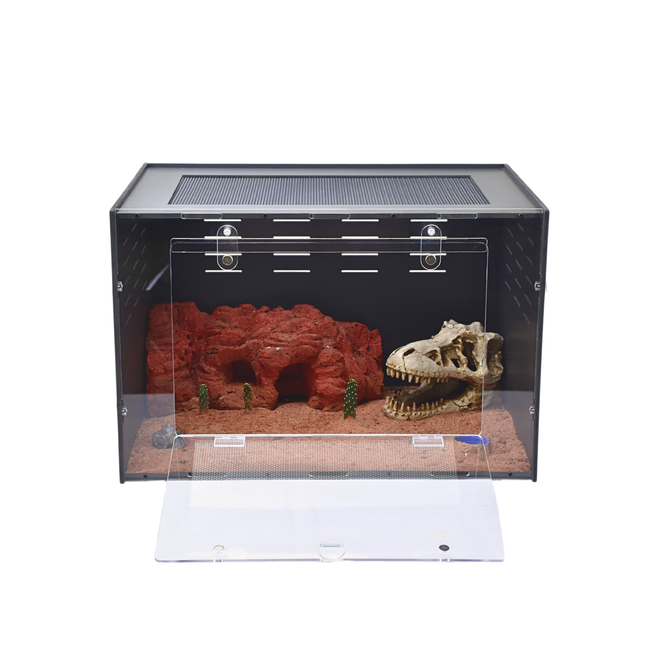 Recinto de reptiles de PVC con apertura frontal para Lizard Gecko