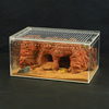 Recinto acrílico integrado para reptiles con tapa deslizante integrada: ideal para geckos y reptiles pequeños